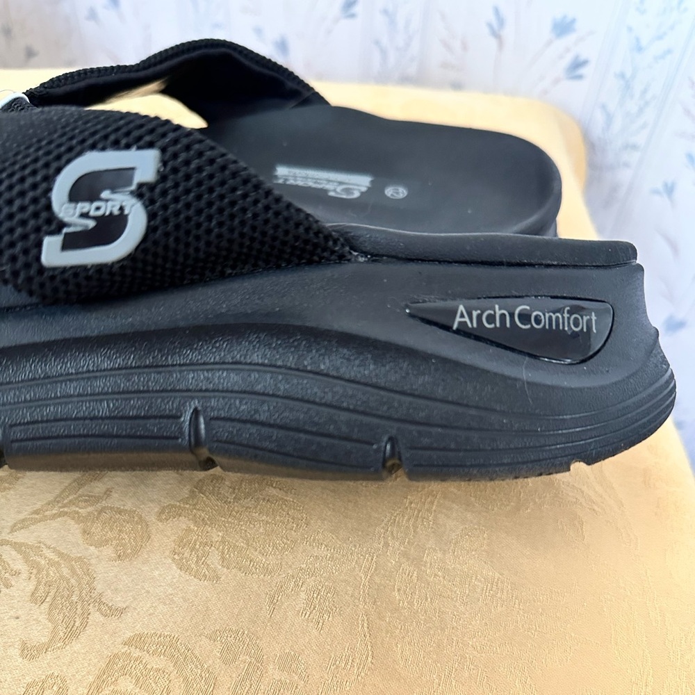 Skechers Men’s Black Sport Sandals - Picture 10 of 15